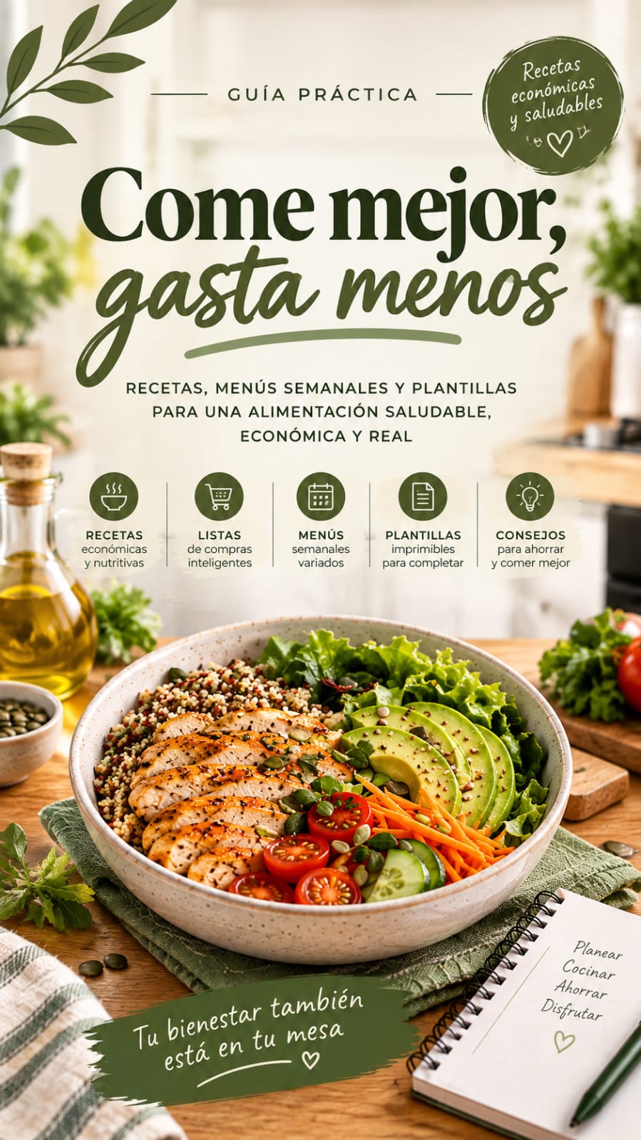 Recetario Saludable + 4 Bonus de Regalo